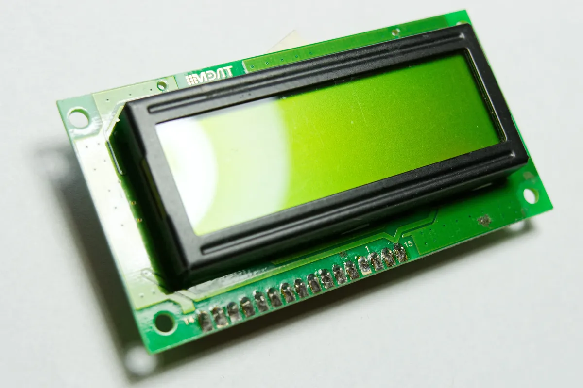 HD44780 character LCD display 16x2