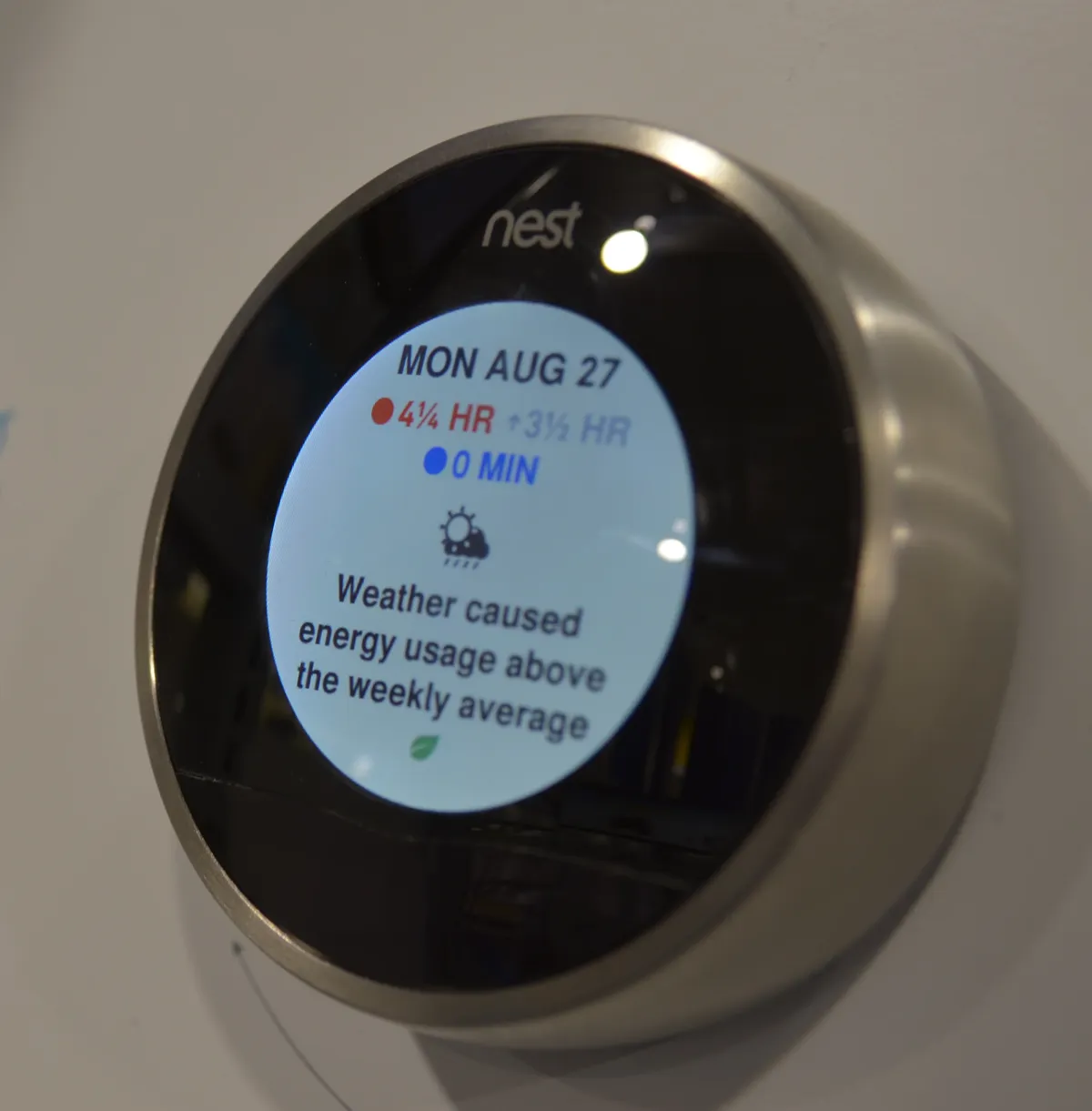 Smart thermostat user interface