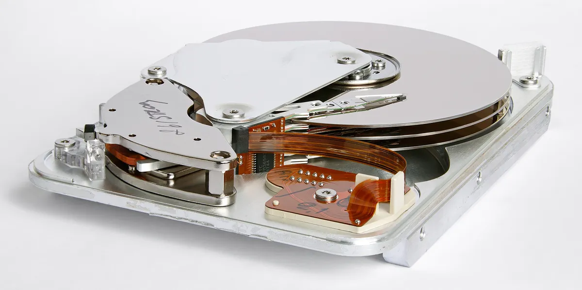 Hard drive internal view